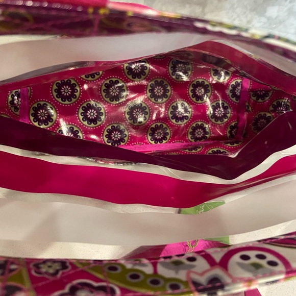 VERA BRADLEY Medium Resort Tote Very Berry Paisley - Pink White Clear - Picture 4 of 7
